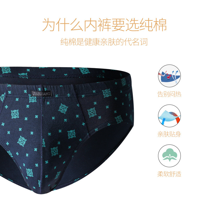 健将男士纯棉性感宽松加大码三角裤 健将战圣内裤