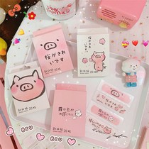 OK Cute Cute Cute Cute Pigs South Korea Waterproof And Breathable Teenage tourniquet Pork Pig Girl Post with anti-grinding footpost