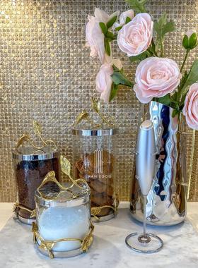 现代创意轻奢天然大理石甜品果盘工艺蛋糕餐托盘子收纳摆件装饰品