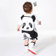 Baby clothes summer short-sleeved Ha-shirt baby parent-child panda bag fart clothes cute super cute jumpsuit summer clothes thin style