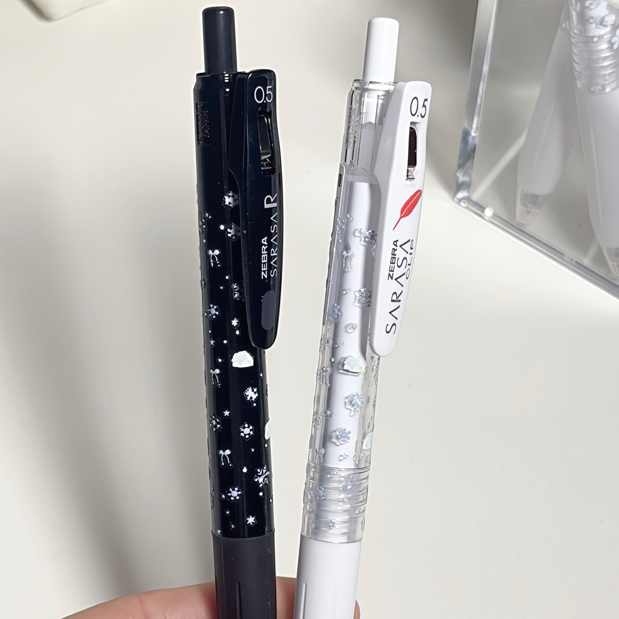 日本ZEBRA斑马JJ99冬日雪花羽毛按动中性笔ins高颜值波点款刷题笔,淘宝优惠券,粉丝福利购,淘宝优惠卷