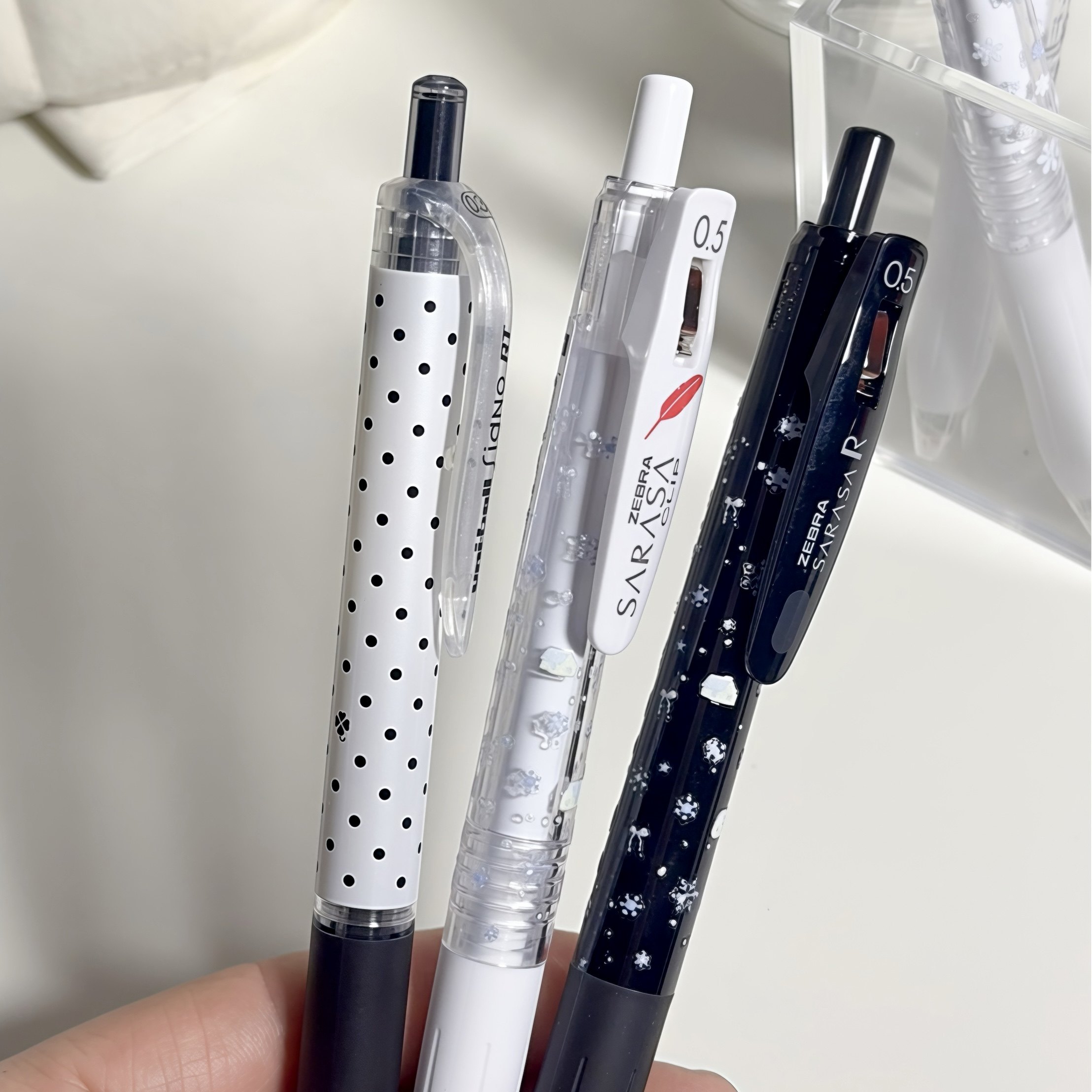 日本ZEBRA斑马JJ99冬日雪花羽毛按动中性笔ins高颜值波点款刷题笔,淘宝优惠券,粉丝福利购,淘宝优惠卷