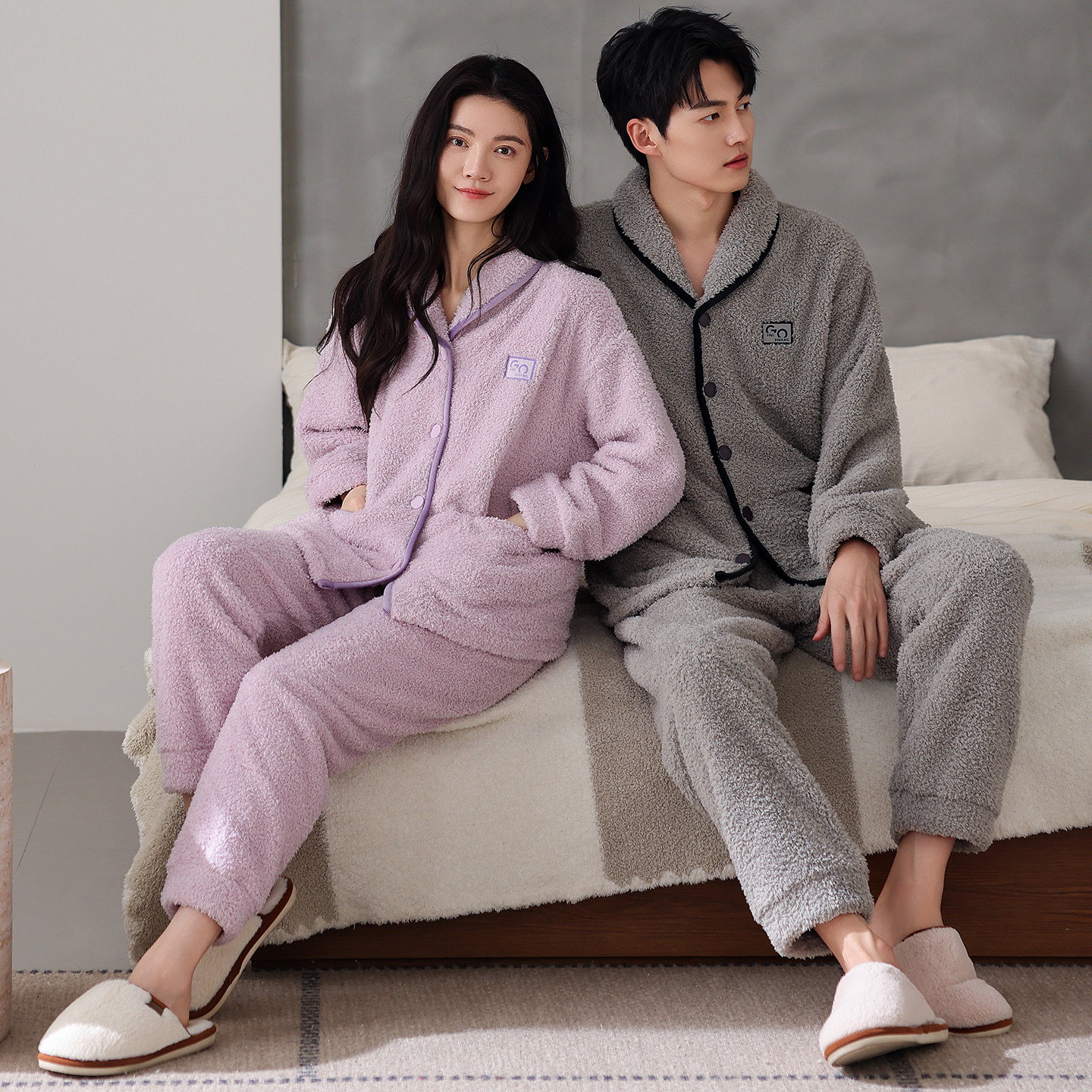 芬腾珊瑚绒情侣睡衣冬季女款加厚大码法兰绒男士秋冬款家居服套装,淘宝优惠券,粉丝福利购,淘宝优惠卷