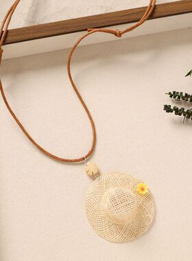 佑小姐度假风项链长款女设计编织