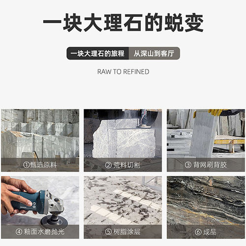 意式极简纯天然大理石茶台家用奢石加厚会客泡茶桌椅组合高端大气 - 图1