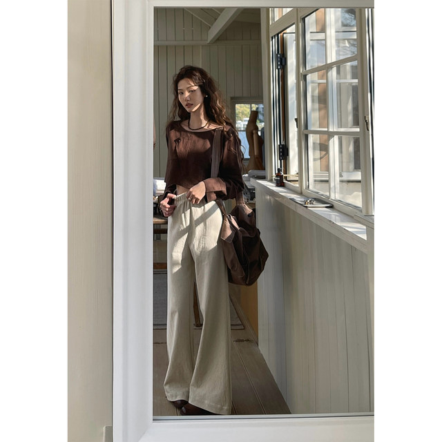 ໂສ້ງຂາກວ້າງ JMWOMEN linen