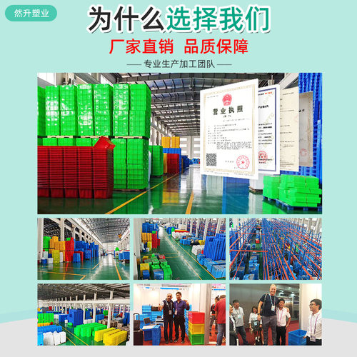周转筐塑料框物流箱加厚长方形水果筐蔬菜筐错位筐工业快递筐大号 - 图0