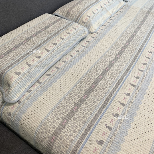 Funda de cama de algodón, juego de tres piezas para tatami de gran tamaño, funda kang suave, sábanas empalmadas gruesas de algodón puro antideslizantes