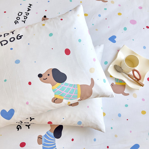 可爱全棉纯棉单人枕套学生宿舍专用超大个枕芯套枕头套48x74透气 - 图1