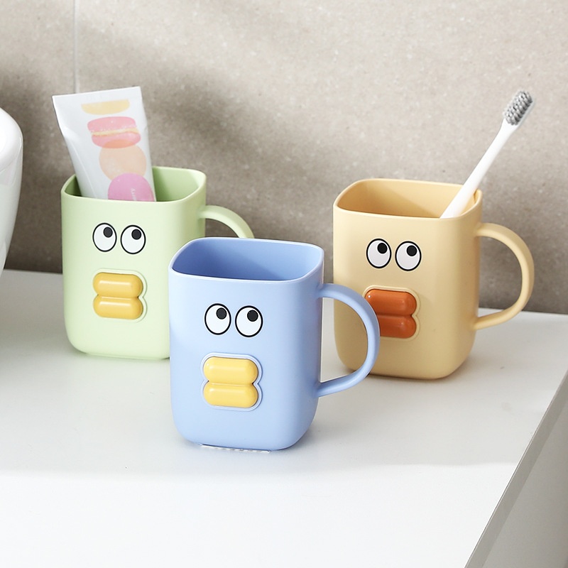 简约创意卡通卫生间洗漱杯新款学生宿舍萌趣嘟嘟唇可爱防摔刷牙 - 图1
