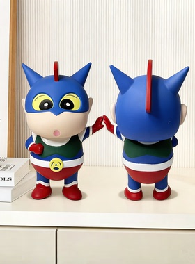 蜡笔小新手办超大号38cm小新手办车载客厅女桌面摆件潮玩搪胶公仔