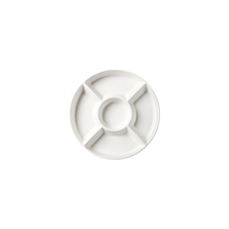 陶瓷直身餐厅酒店碟子圆形碟烤鸭配料碟子分格五格碟子小菜小吃碟,淘宝优惠券,粉丝福利购,淘宝优惠卷