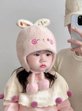 婴儿帽子秋冬季针织帽可爱超萌韩