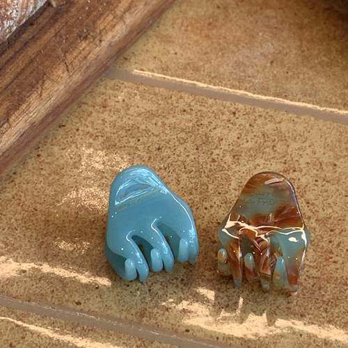 mini发夹france小号公主头抓夹醋酸前额碎发八字刘海夹头顶小揪揪 - 图0