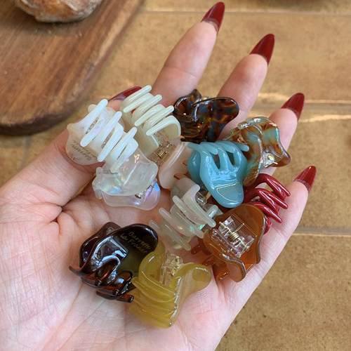 mini发夹france小号公主头抓夹醋酸前额碎发八字刘海夹头顶小揪揪 - 图3