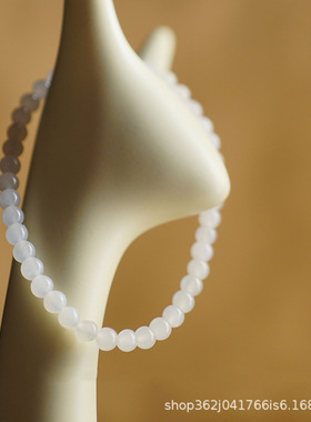 个性创意国风琉璃材质风雪迎春手串女款简约细珠手链节日礼物