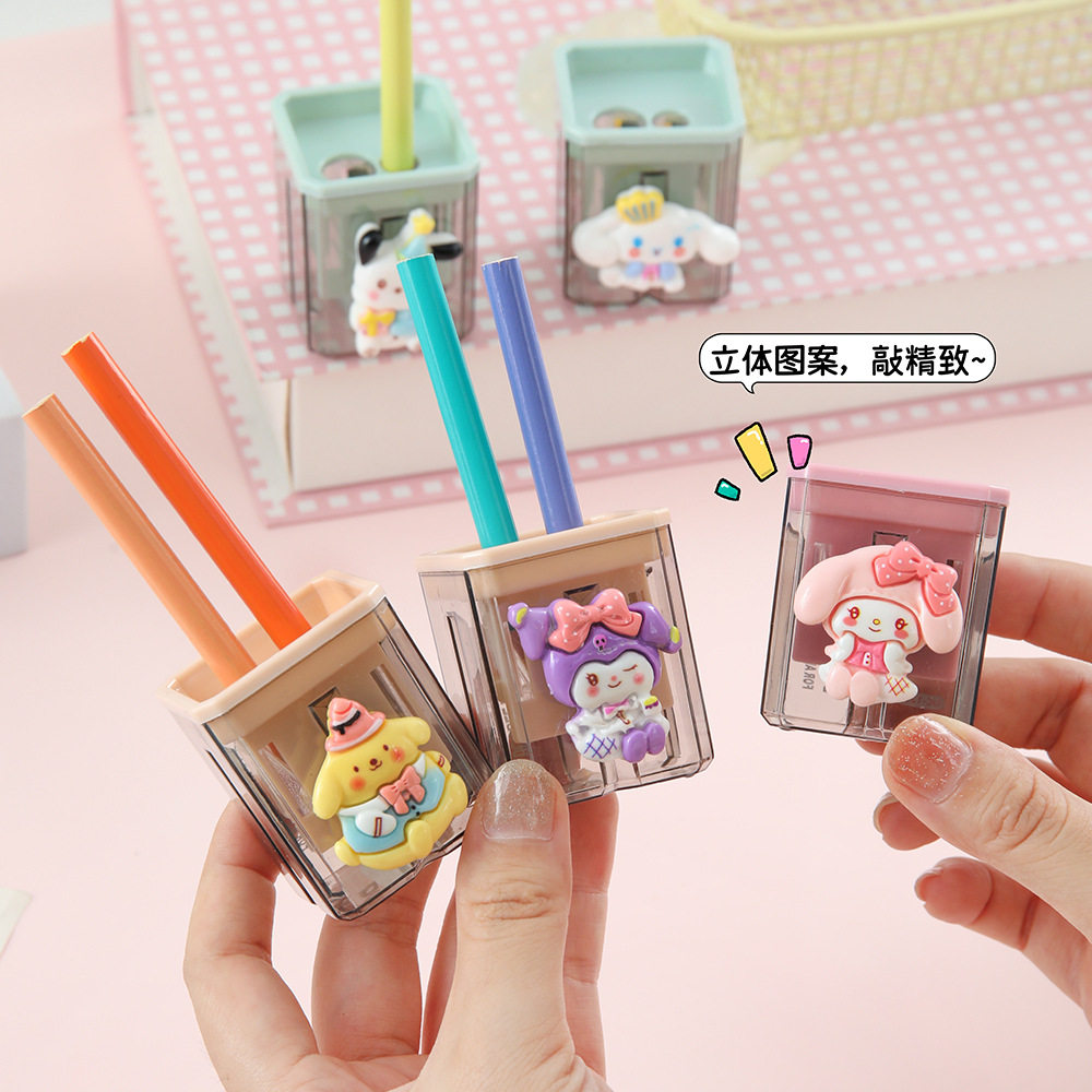 卡通可爱双孔卷笔刀小学生削笔器式铅笔刀创意旋转削笔刀,淘宝优惠券,粉丝福利购,淘宝优惠卷