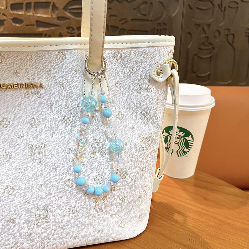 创意幻彩小星星串珠手机链可爱包包挂件汽车钥匙链礼品,淘宝优惠券,粉丝福利购,淘宝优惠卷