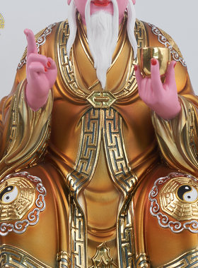 六壬仙师神像树脂金缕彩道家神像