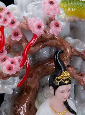 汉白玉摆件庭院蛇白娘子