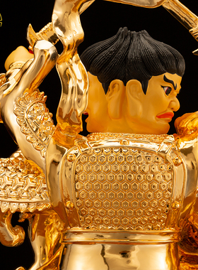 天蓬元帅神像供奉铜鎏金摆件