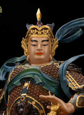 韦陀菩萨纯铜热着色工艺