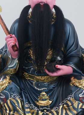 鲁班仙师神像树脂金缕彩摆件