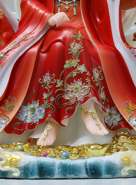 九尾狐神像新款红狐姑娘供奉摆件