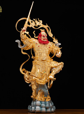 王灵官鎏金招财供奉神像摆件