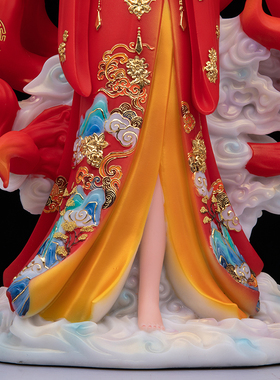 九尾娘娘神像汉白玉锦绣繁华新款