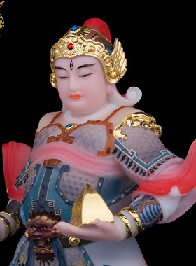二郎神杨戬天神哮天犬汉白玉