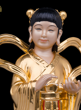 金童玉女铜贴金现代简约