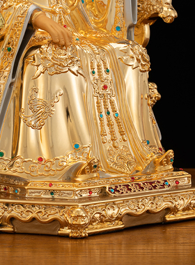 大地之母纯铜鎏金女娲娘娘