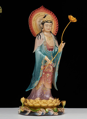 西方三圣供奉家用阿弥陀佛铜像