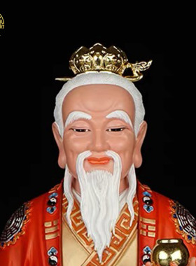 六壬仙师汉白玉神像供奉摆件