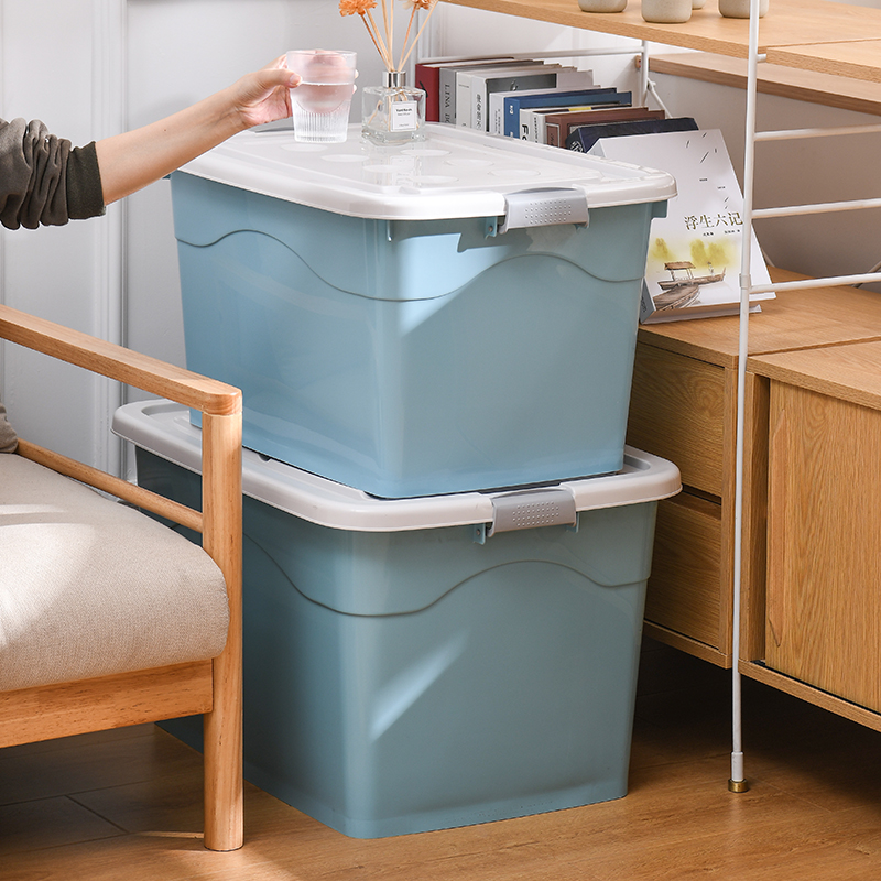 收纳箱家用塑料整理箱加厚特大号玩具衣服被子储物筐大容量周转箱 - 图2