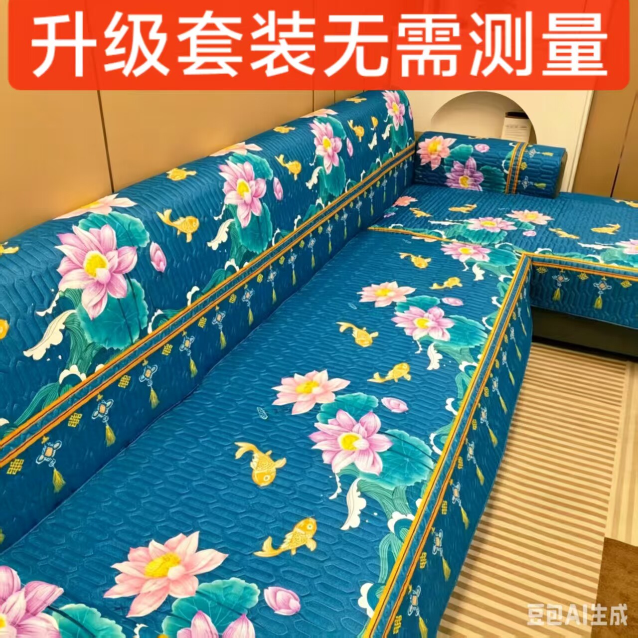 四季简约沙发垫子通用全套坐垫防滑加厚贵妃组合全包靠背