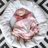 Круглая большая детская кровать для новорожденных, подушка для сна