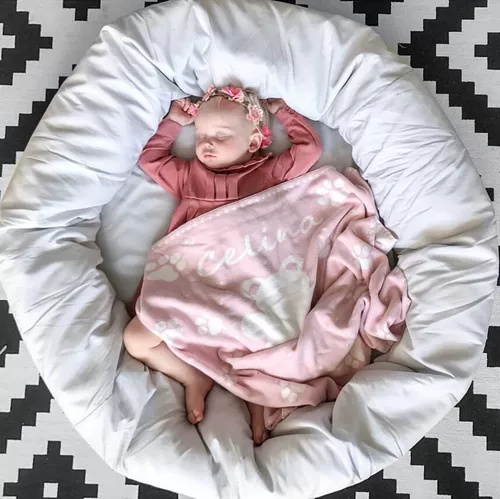 Круглая большая детская кровать для новорожденных, подушка для сна