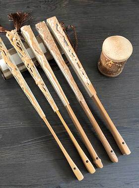 苏州制作精品玉竹玉竹透雕宣纸扇