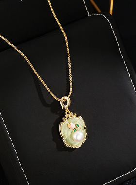 莫奈花园天然淡水珠轻奢百搭项链