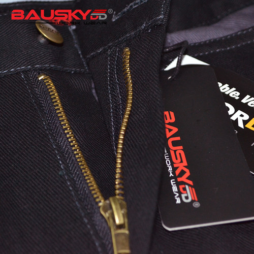 保世基B125冬季全棉耐磨结实考度拉护膝劳保电工水暖安防工装长裤 - 图2