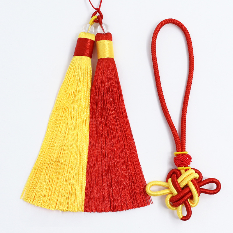 中国结套装古风流苏穗子 diy饰品配件汽车挂件双色半成品汉服吊穗 - 图2