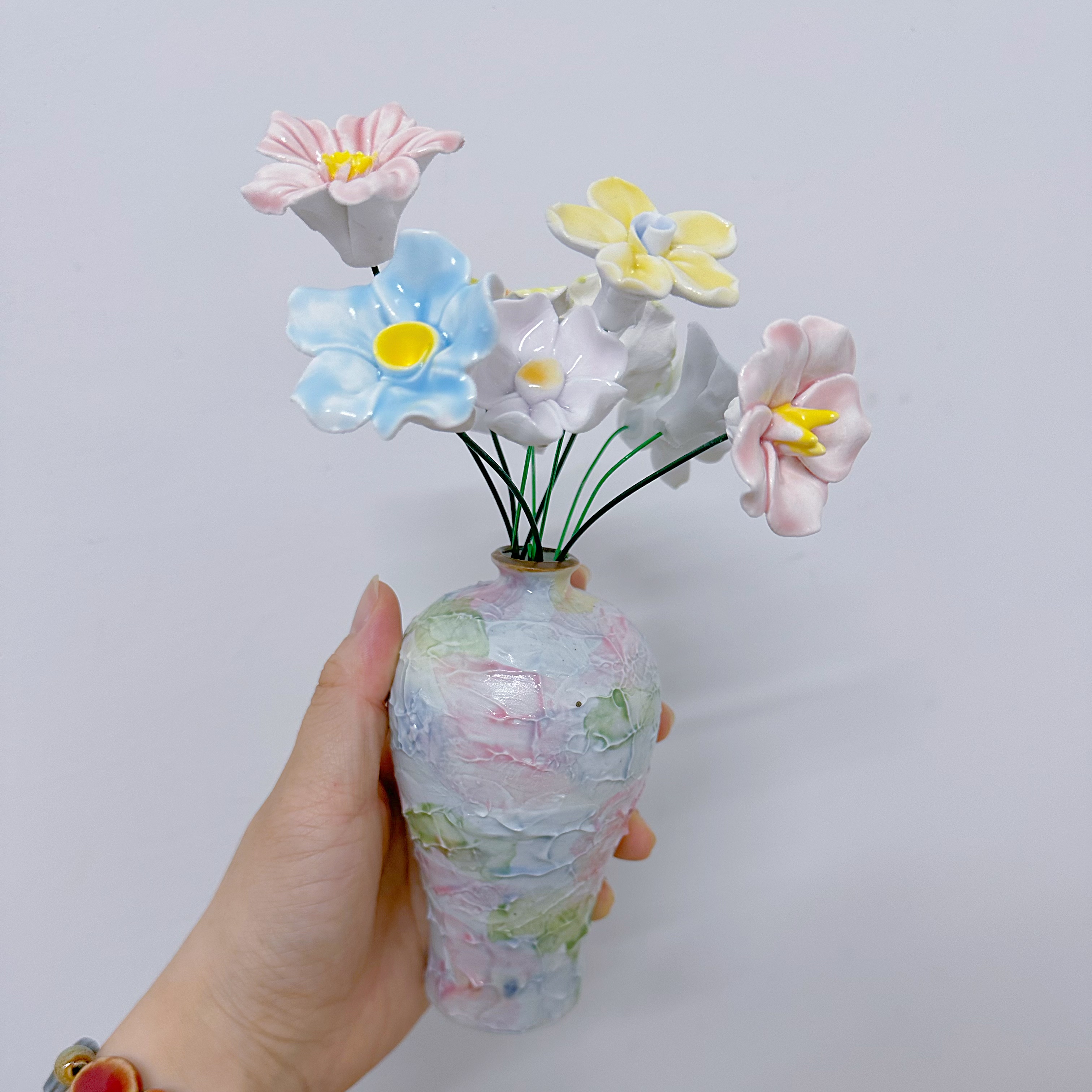 景德镇陶瓷冰箱贴纯手绘花瓶小茶壶冰箱贴花瓶款非遗特色,淘宝优惠券,粉丝福利购,淘宝优惠卷