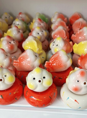 景德镇网红转转泡泡鱼陶瓷摆件