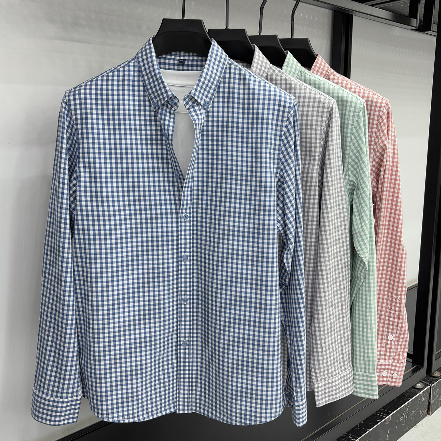 高端男士长袖衬衫丝光棉格子衬衣商务休闲男装寸衫潮流百搭上衣潮,淘宝优惠券,粉丝福利购,淘宝优惠卷