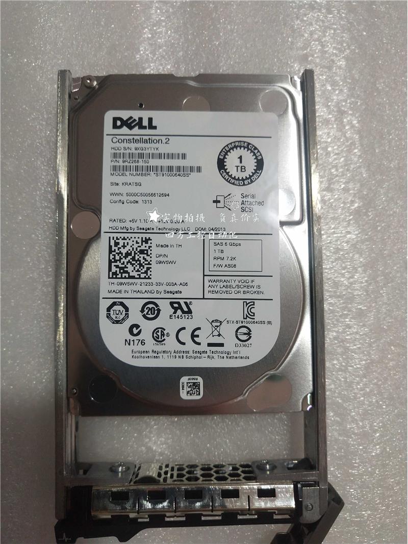 拍/Dell/戴尔硬盘SAS 1TB 7.2K 6G 2.5 09W5WV ST91000640SS 9W5W - 图0