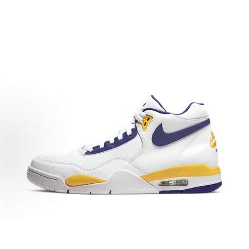 Nike Flight Legacy AJ4兄弟 湖人中帮气垫休闲篮球鞋 BQ4212-102 - 图3