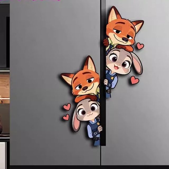 新款疯狂动物城磁吸冰箱贴尼克朱迪高颜值卡通周边居家装饰礼物,淘宝优惠券,粉丝福利购,淘宝优惠卷