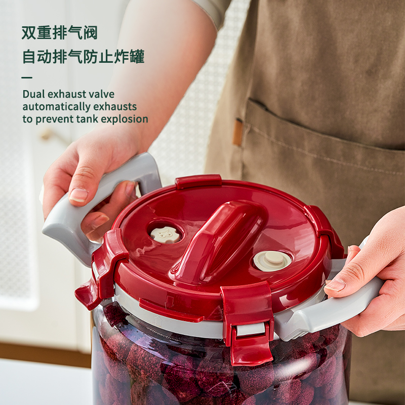 Glass sealed jar wine bottle container Yangmei Qingmei special fruit wine bottle empty bottle brewing tank food grade wine jar